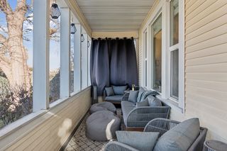 Bright and sunny screened porch