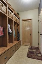 Lockers off of the kitchen and garage enough for everyone