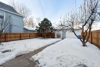 Backyard, looking toward garage