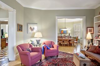 The main floor layout flows from room to room and offers a large open atmosphere