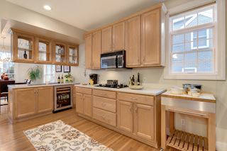 Lots of cabinets and storage space throughout