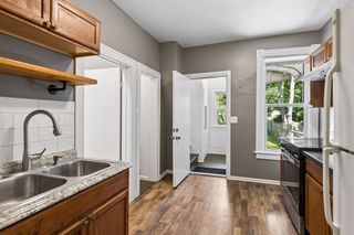 Separate front entrance access, and shared rear stairwell with access to shared basement space