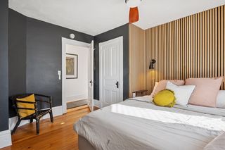 Wood floors and closet in the primary