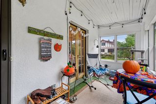 Another view of the porch features French doors to the living room.