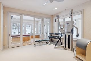 Additional Exercise area also includes a storage closet and access to Hot Tub Room.