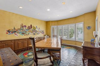 Separate dining room with built in wall to wall buffet