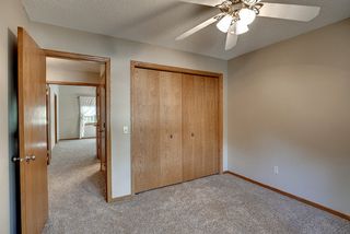 Ceiling fan and generous closet space.