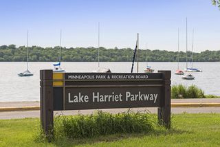 A short walk or bike ride to Lake Harriet