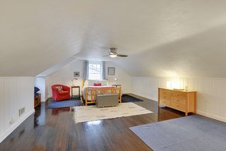 Master Bedroom #1 is located on the 2nd Floor! You will find excellent Headroom, Dormers, gleaming Hardwood Floors & Private Half Bathroom! 