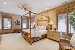 Warm Tones make this spacious room feel welcoming and cozy.