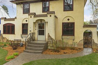 The Elegant Exterior also features Custom "Stamped" Concrete Walkways...