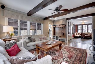 The Main Floor Family Room was completed in 2013 and features Hardwood Floors and Custom Storage Area! 