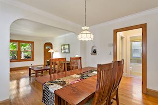 view from kitchen door area