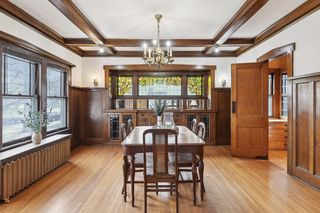 stained glass, mirrored and lead glass buffet