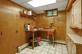 Work space in laundry room