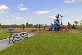 Veterans park swing set and slides