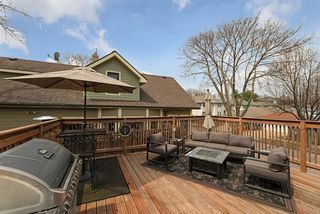 large deck above garage to grill and relax all summer long