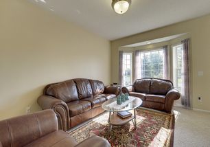 Living room with bay window