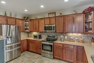 Stainless appliances and sink. 