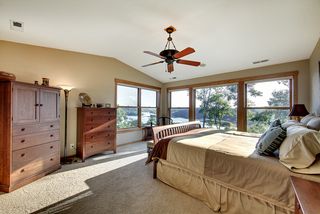 A Master Bedroom with a spectacular view looking North to the Upper St. Croix.