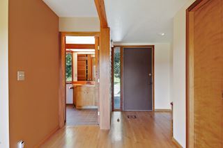 Front entrance with powder room
