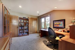 Large closet for storage, vaulted ceiling.