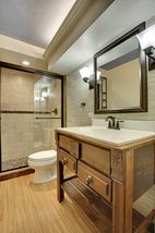Updated lower level 3/4 bath. 