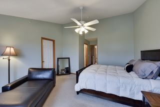 Vaulted ceiling in spacious master suite...