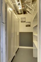 Lower level mudroom space for shoes, coats, boots...
