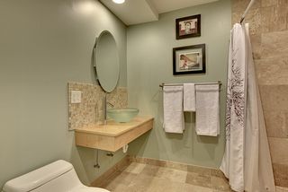 Warm accent tiles.