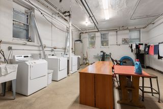 Coin operated laundry in building
