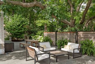 A most serence gathering spot, again in the trees with entry from the family room