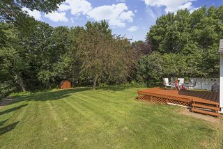 Large back yard with storage shed included