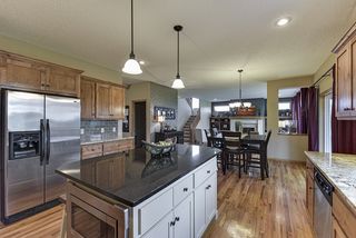 Notice the microwave built into the island