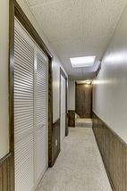 Lower level hallway, storage closets, professionally cleaned floors