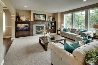 Great Room With Slate Fireplace & Built-ins