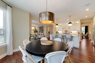 informal dining room three to kitchen and family room