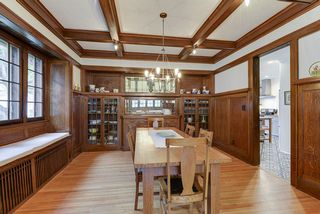 Box-beamed ceiling and wainscoting