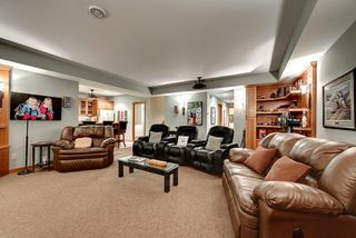 Seating area and additional custom built cabinetry.