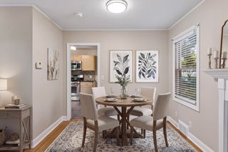 Staged dining area