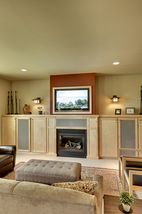 Pull out TV cabinet for easy flat screen access