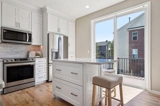 Oversized sliding door to access your new maintenance free deck.