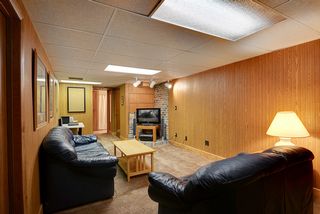 Spacious family room with cozy fireplace