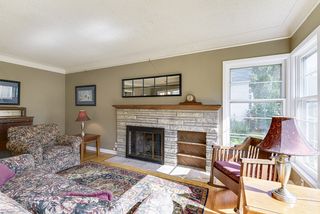 Stone wood burning fireplace