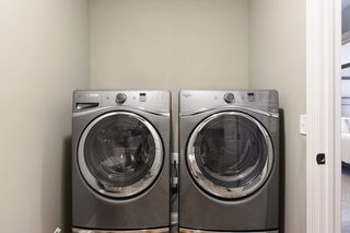 Convenient upstairs laundry