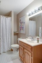 Convenient lower level 3/4 bath