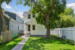 Partially fenced backyard