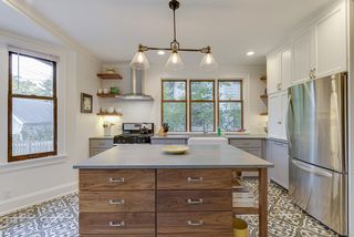 Large custom walnut center island