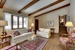 Light and bright living room with beautiful hardwood floors