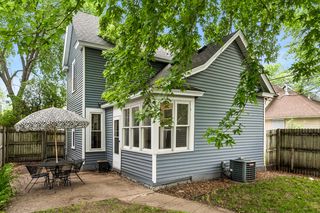 View from backyard towards patio and back porch-and yes-you have Central Air!